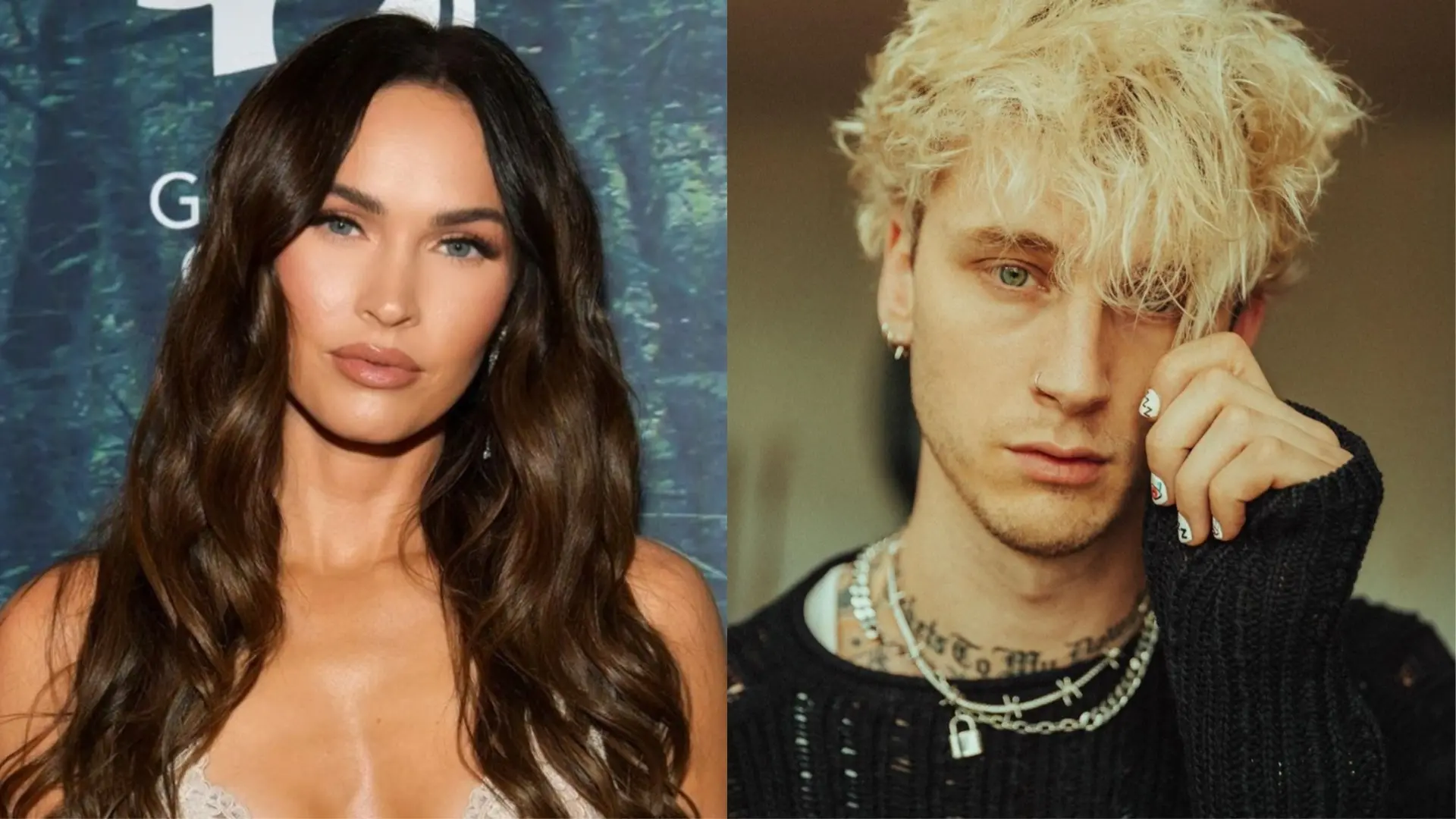 Imagem da notícia: Megan Fox é flagrada beijando rapper com quem teria traído o ex-marido
