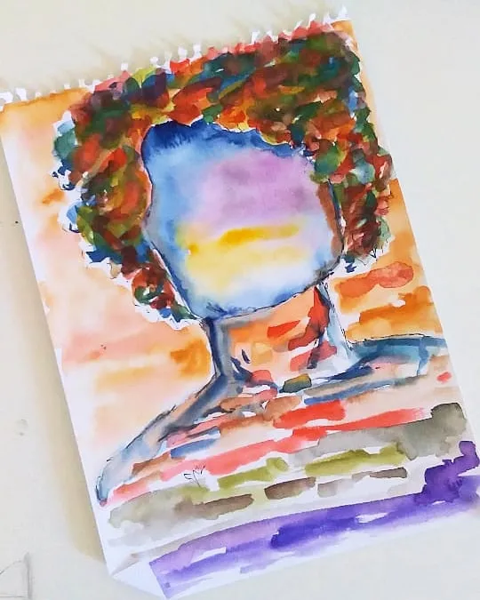 Logo depois da nossa conversa, Tamy compartilhou essa obra no Instagram com a legenda 