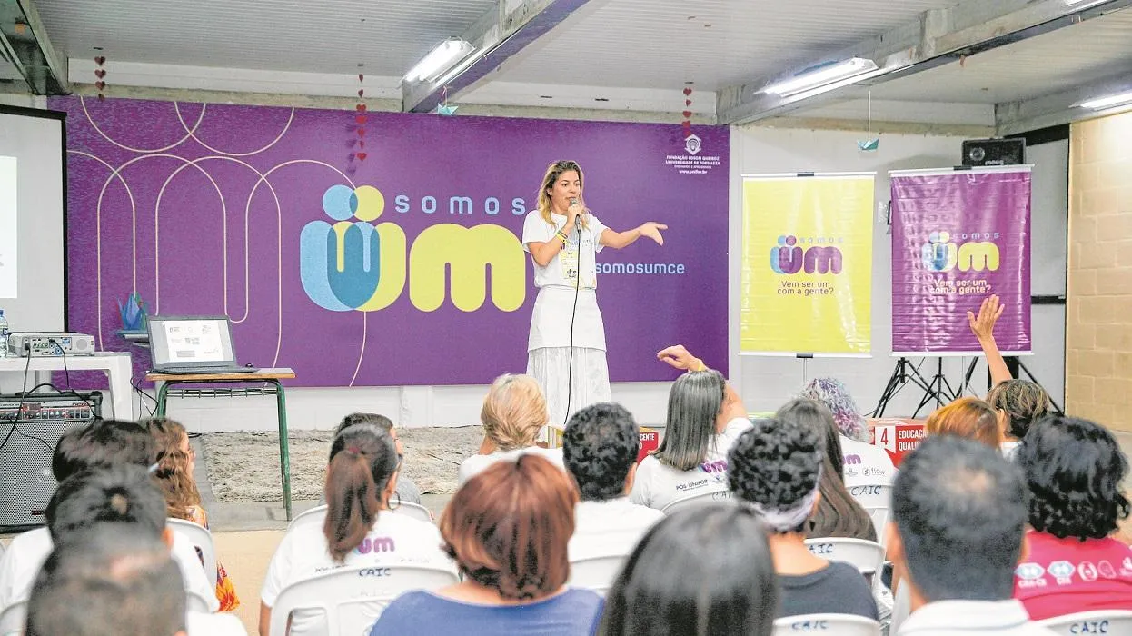 Ticiana Rolim em um dos eventos da Somos Um, em Fortaleza