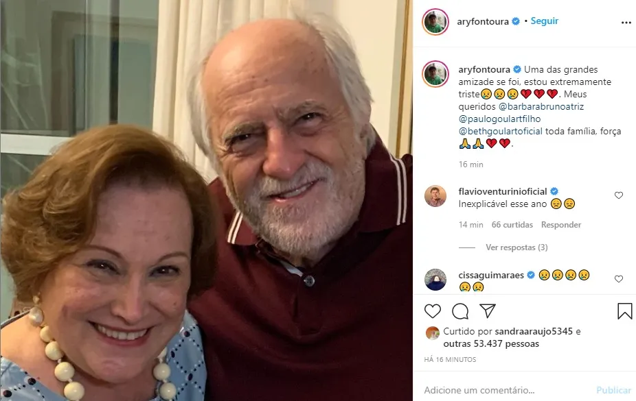 Ary Fontoura faz homenagem a Nicette Bruno