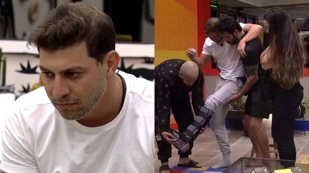 Imagem da notícia: Caio decide ficar no BBB 21 após fratura no pé, mas ficará fora de provas físicas 