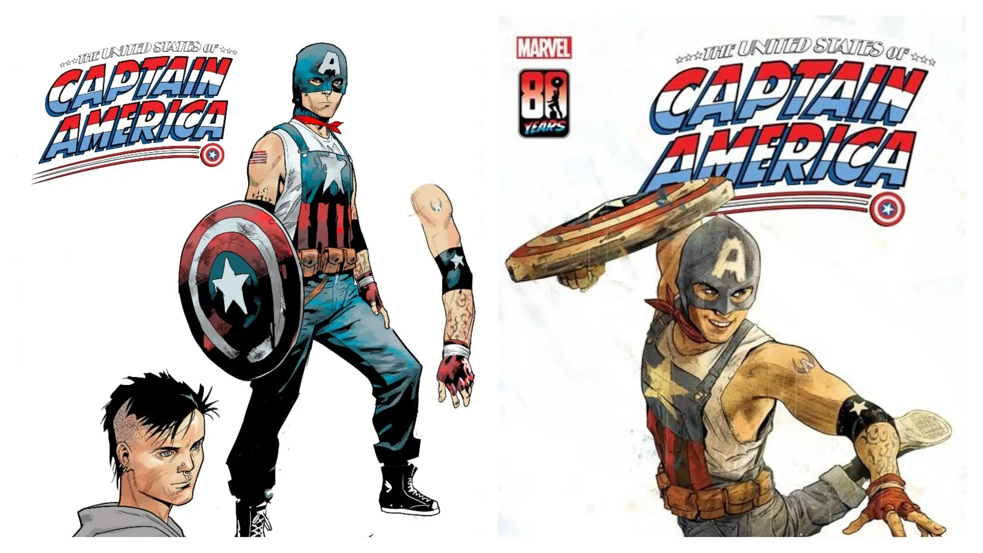 Imagem de personagem Capitão América divulgada por produtora