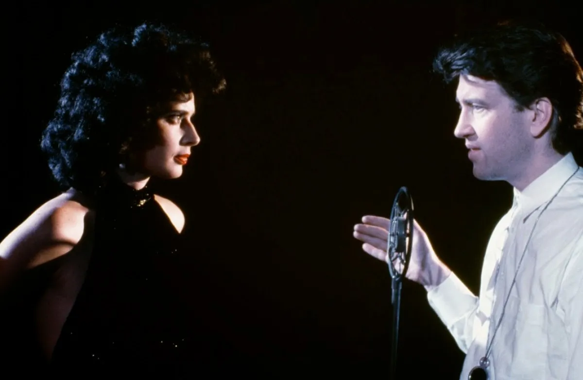 Isabella Rossellini e David Lynch, no set de 