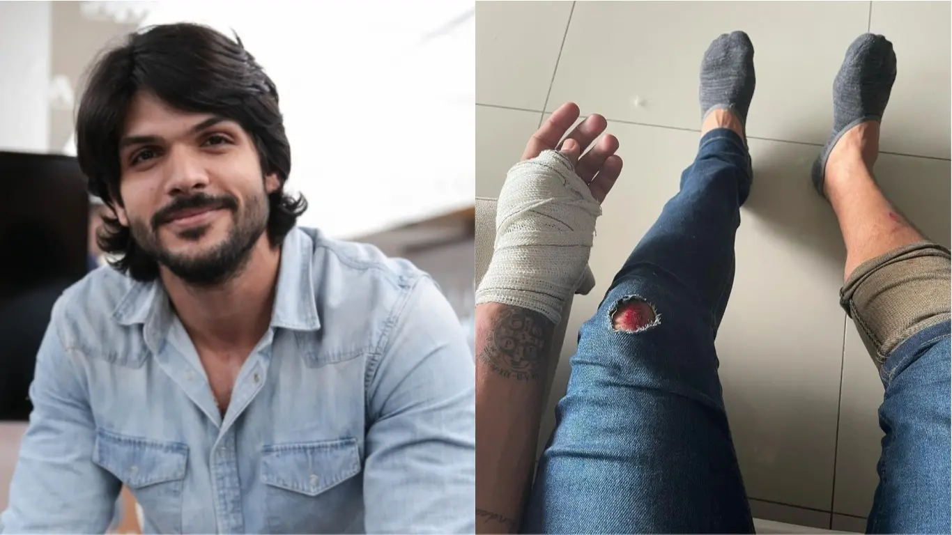 Imagem da notícia: Ex-BBB Lucas Fernandes sofre acidente de moto 