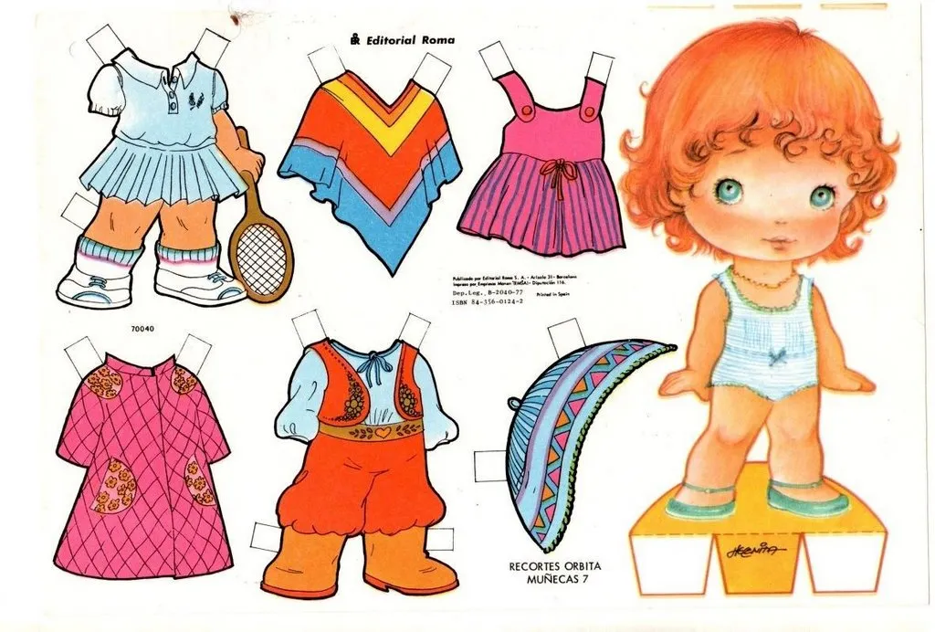 Quem lembra das roupas de papel das revistas dos anos 80 e 90?