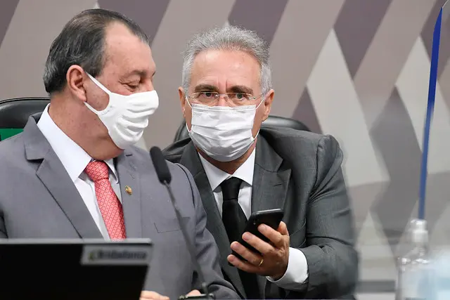 Omar Aziz e Renan Calheiros