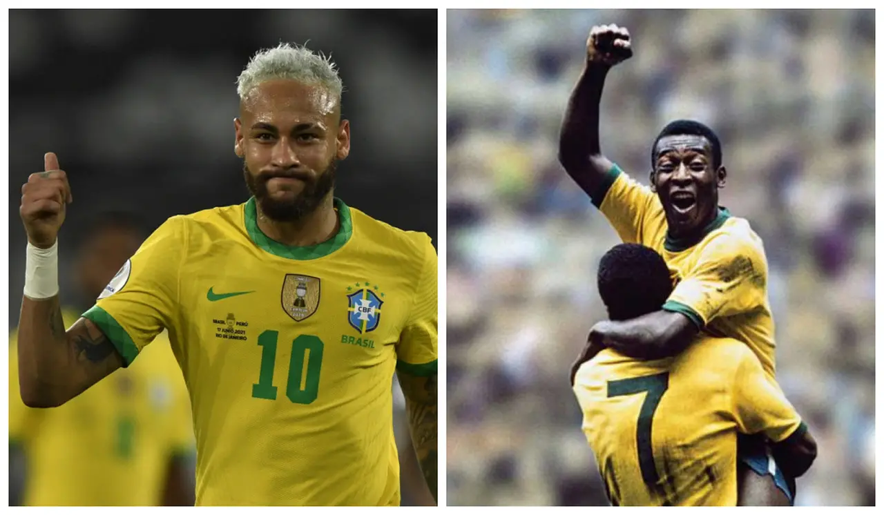 Imagem da notícia Neymar está próximo de superar recorde de Pelé na Seleção Brasileira; veja números