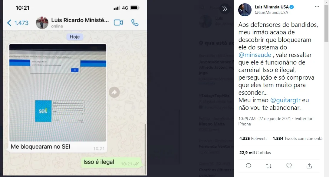 Veja a publicação do deputado