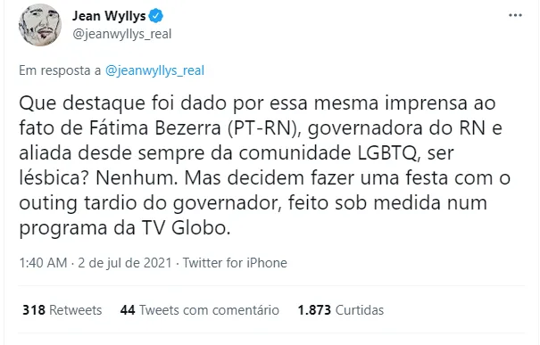Veja a fala dele