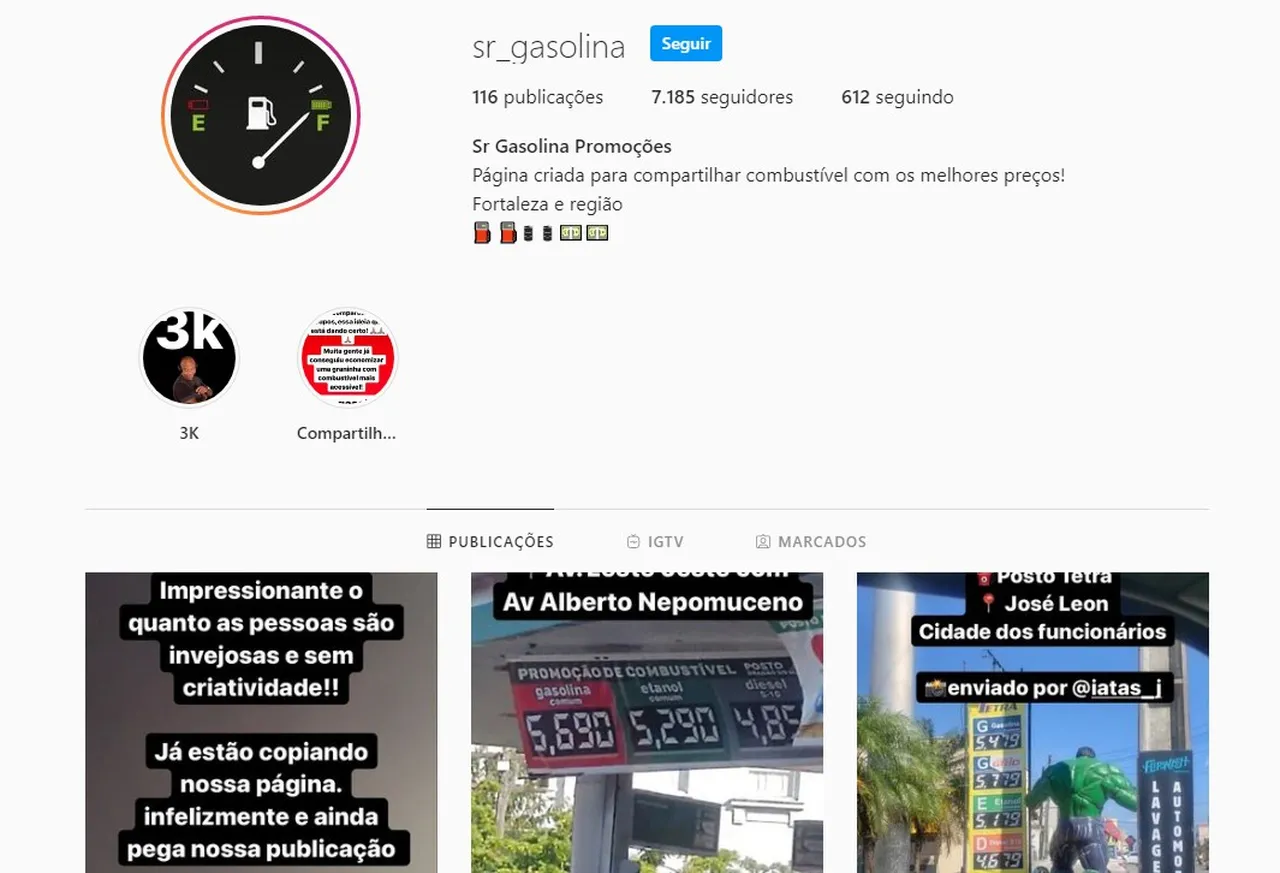 Página já ganhou mais de 7 mil seguidores em menos de um mês