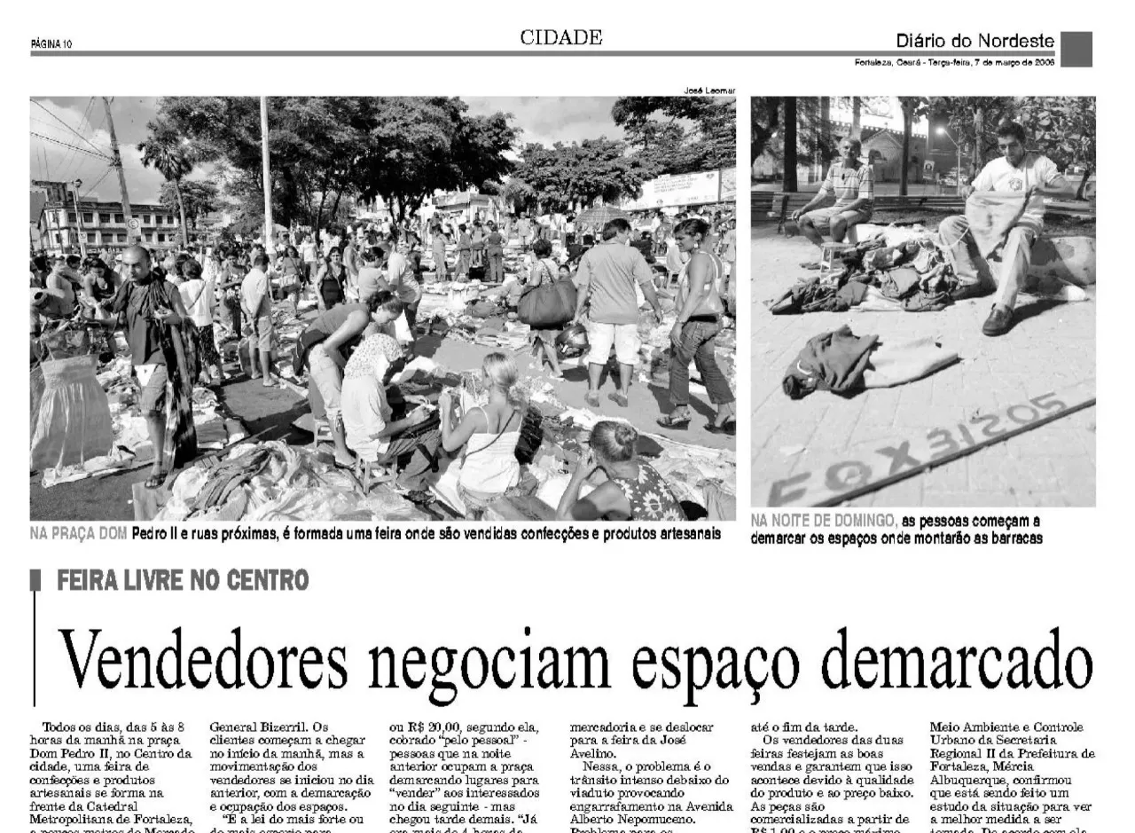 Primeiros conflitos entre feirantes da Praça da Sé com a prefeitura, em 2006