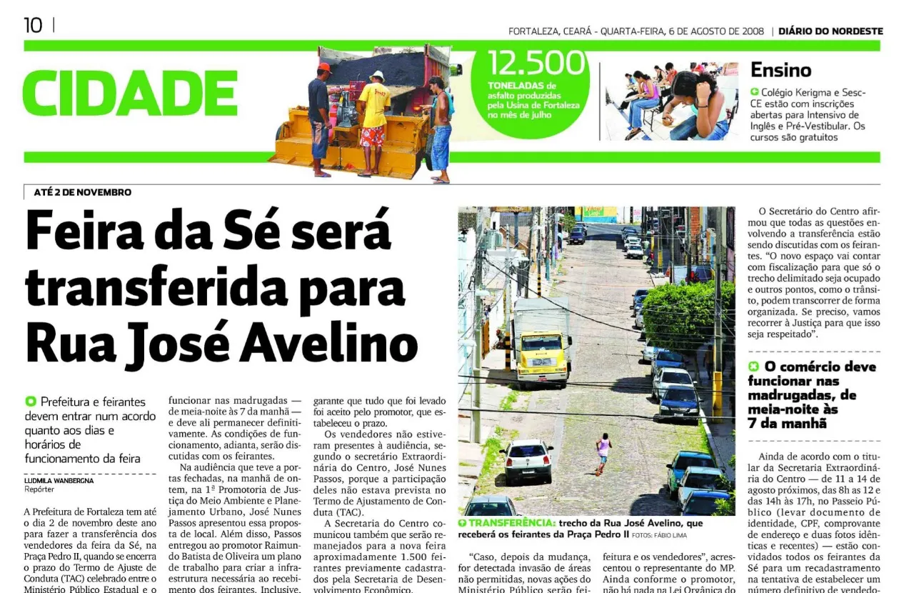 Em 2008, Rua José Avelino se torna destino oficial dos feirantes da Sé