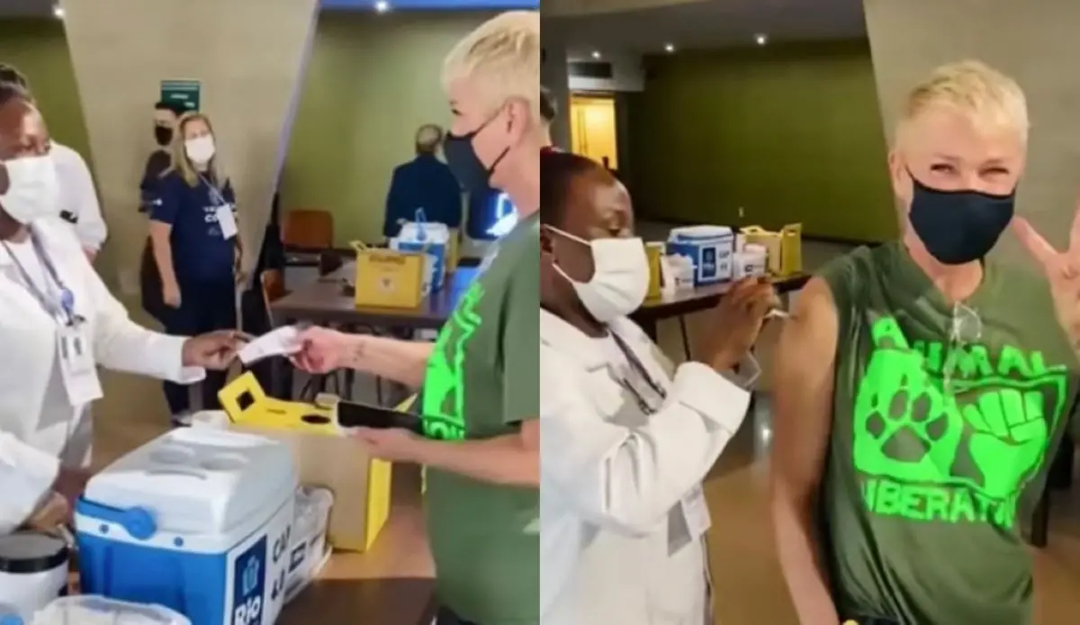 Imagem da notícia: Xuxa comemora segunda dose da vacina contra a Covid-19: 'Muita alegria' 