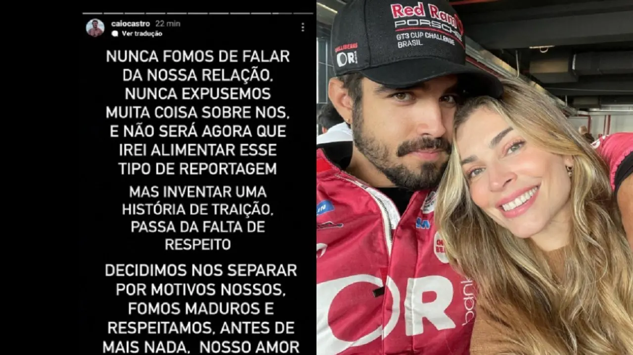 Imagem da notícia: Caio Castro nega rumores de traição após fim de relacionamento com Grazi Massafera