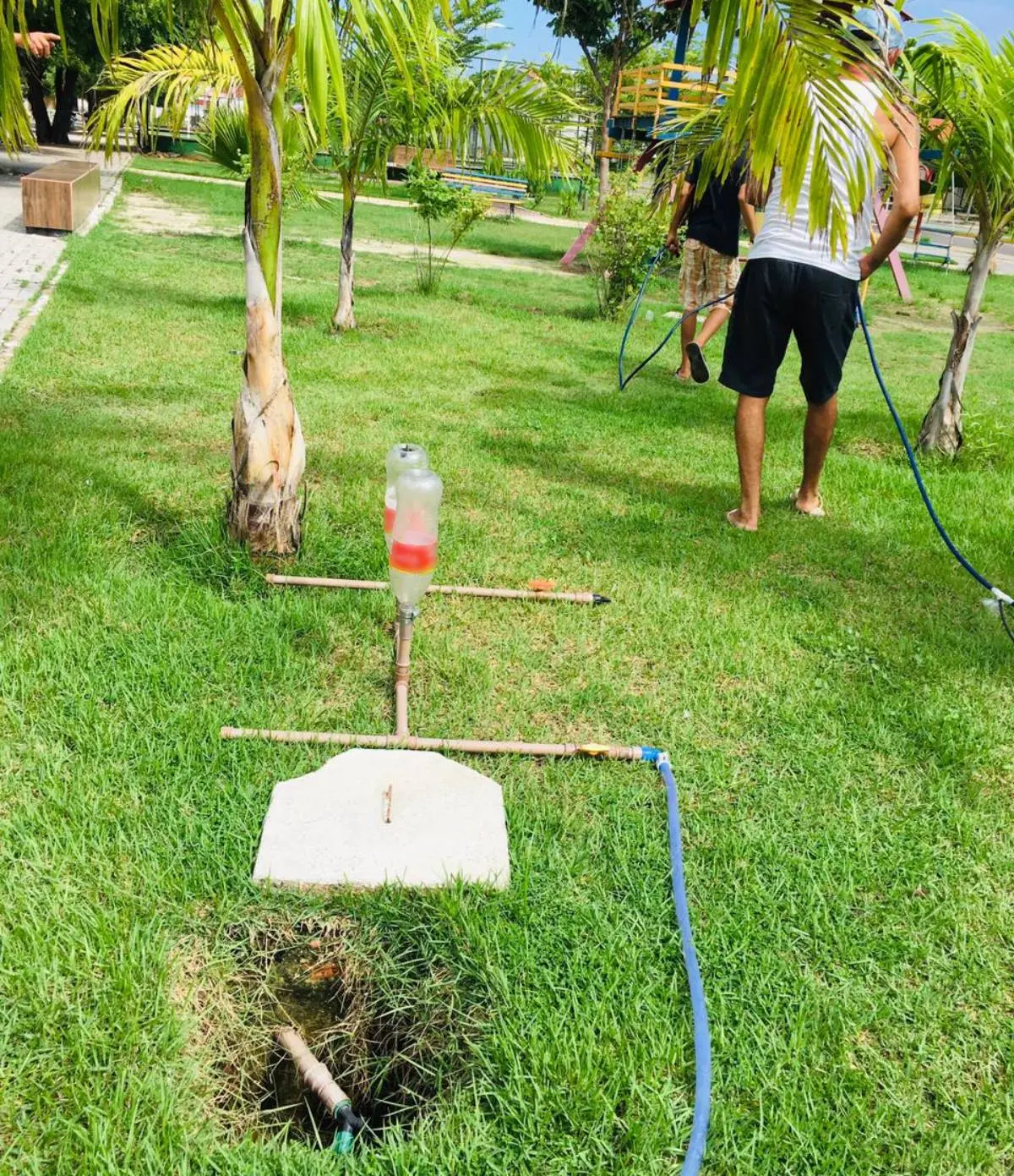 Sistema alternativo de irrigação em Granja