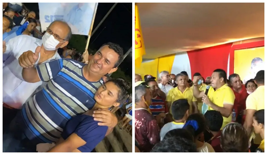 Os atos com aglomeração ocorreram em mobilizações de ambos os candidatos, Roberto da Viúva (PDT) e Elias do Sargento (PCdoB).