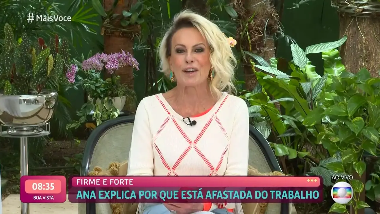 Imagem da notícia: Ana Maria Braga aparece de casa no 'Mais Você' e fala sobre acidente doméstico