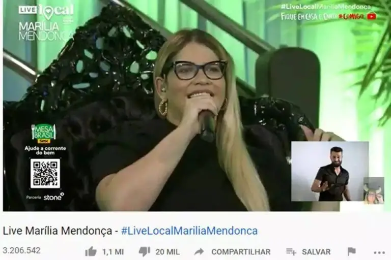 Imagem da notícia: Marília Mendonça registrou recordes com live e hits em momentos críticos na música mundial