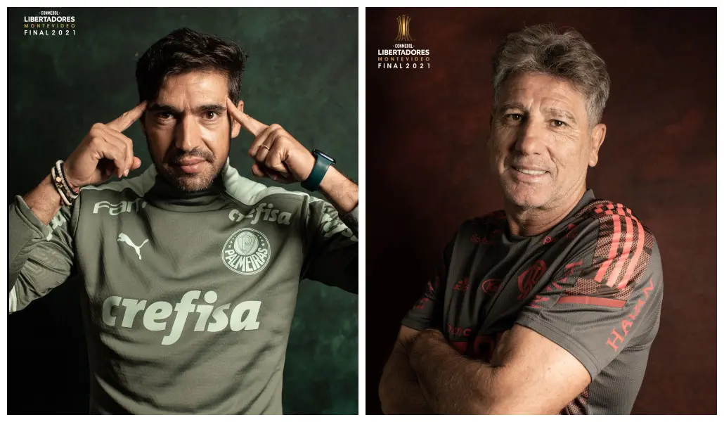 Imagem da notícia: Abel Ferreira e Renato Gaúcho buscam marca histórica como técnico em final da Libertadores