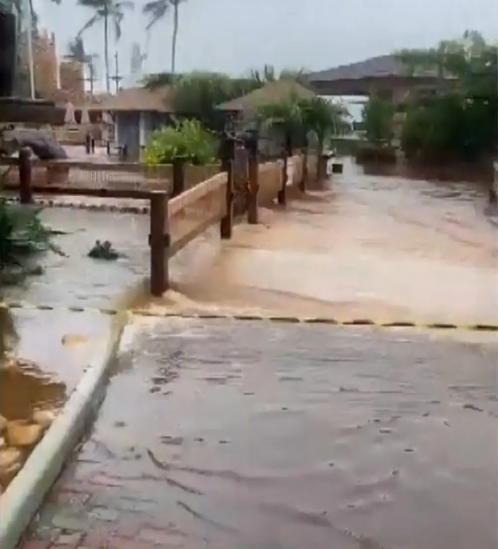 Imagens depois do alagamento
