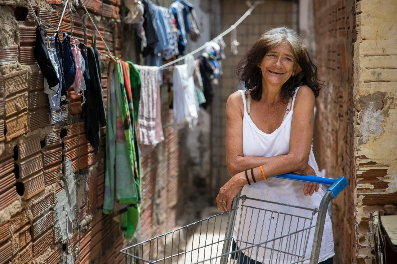 Gratidão pela vida sempre está nas palavras da mulher mesmo diante de um cenário difícil