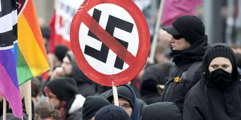Protesto contra neonazistas na Alemanha