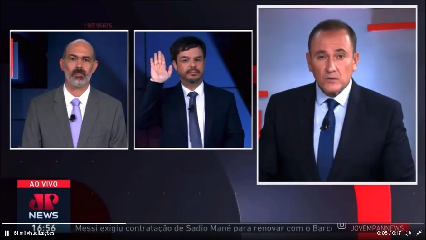 Imagem da notícia: Adrilles Jorge é demitido da Jovem Pan após fazer gesto associado a saudação nazista na TV