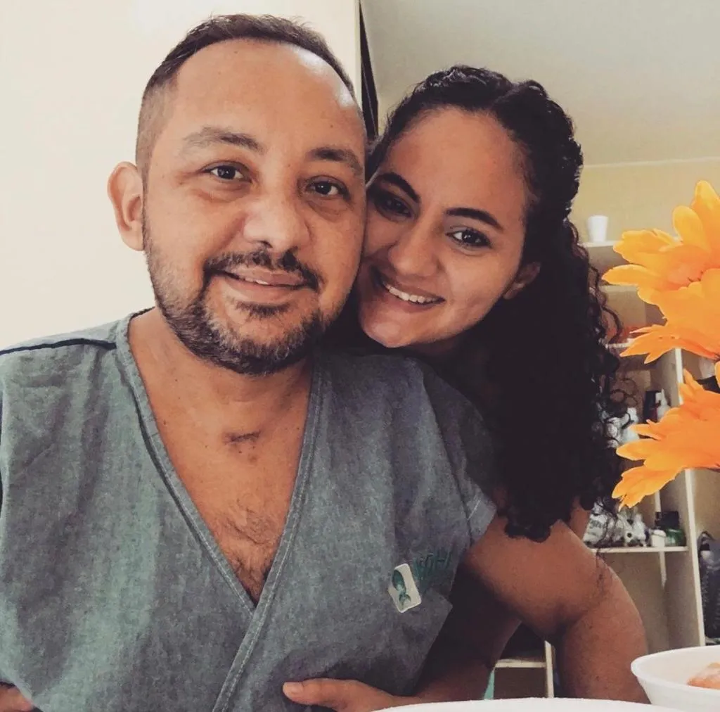 Luciano têm o apoio da esposa Jessicca desde a confirmação da infecção pela doença