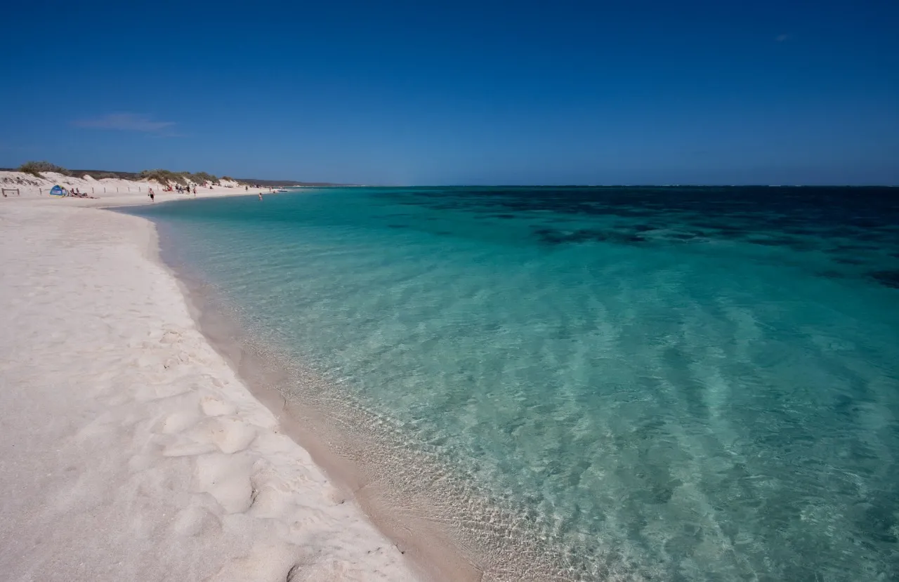 Praia de Turquoise Bay em Exmouth, Austrália