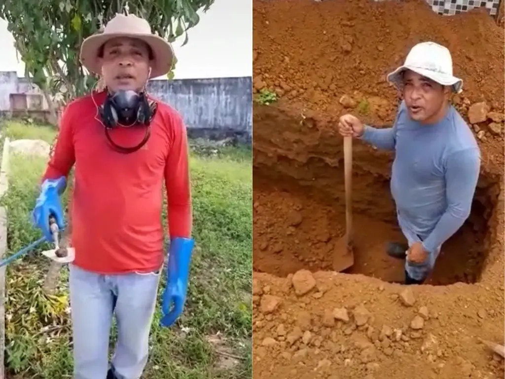 Coveiro fala da rotina de trabalho em vídeos nas redes sociais
