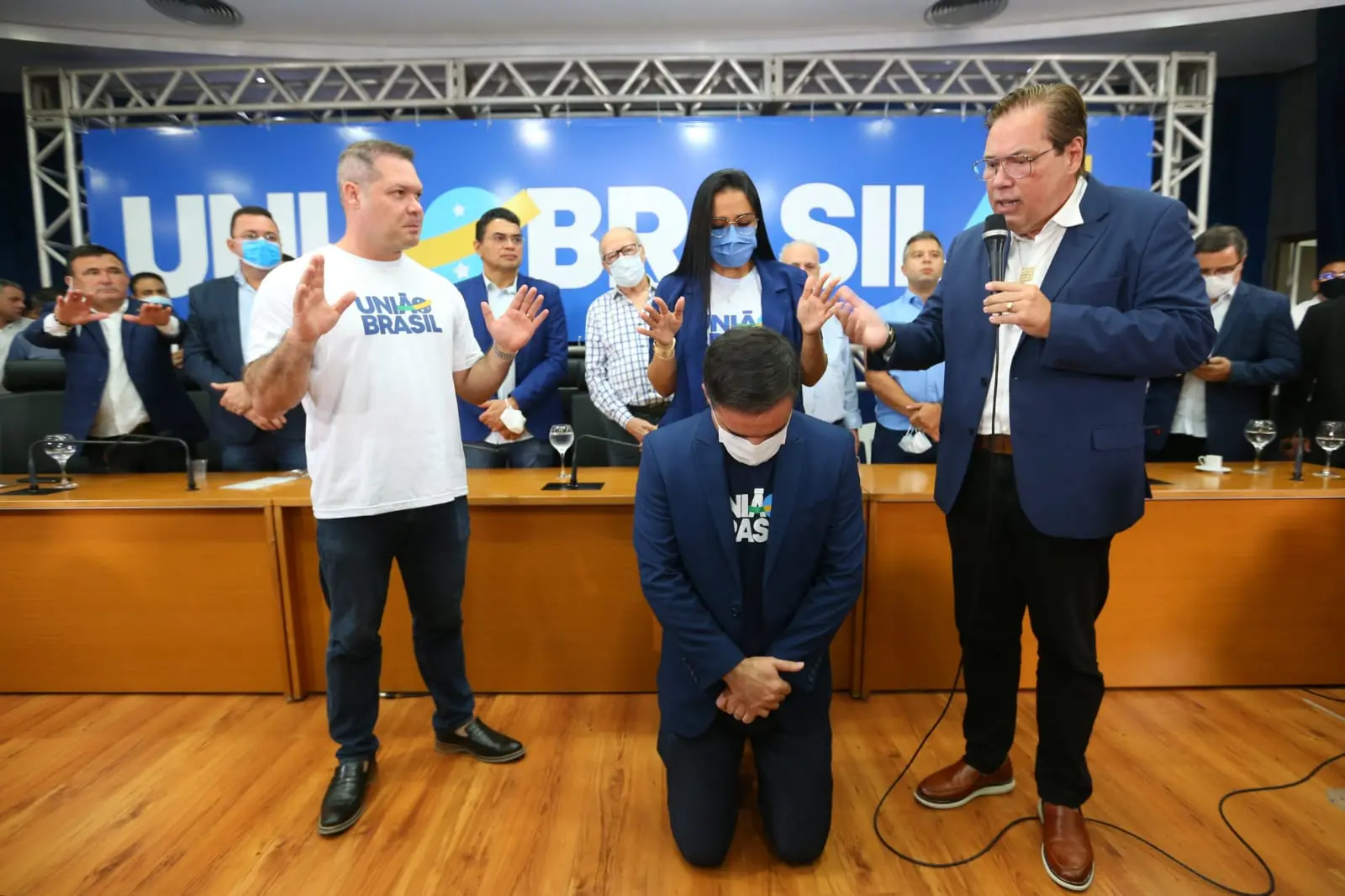 Imagem da notícia: Após batismo em Israel, filiação de Capitão Wagner ao União Brasil tem cerimônia de consagração