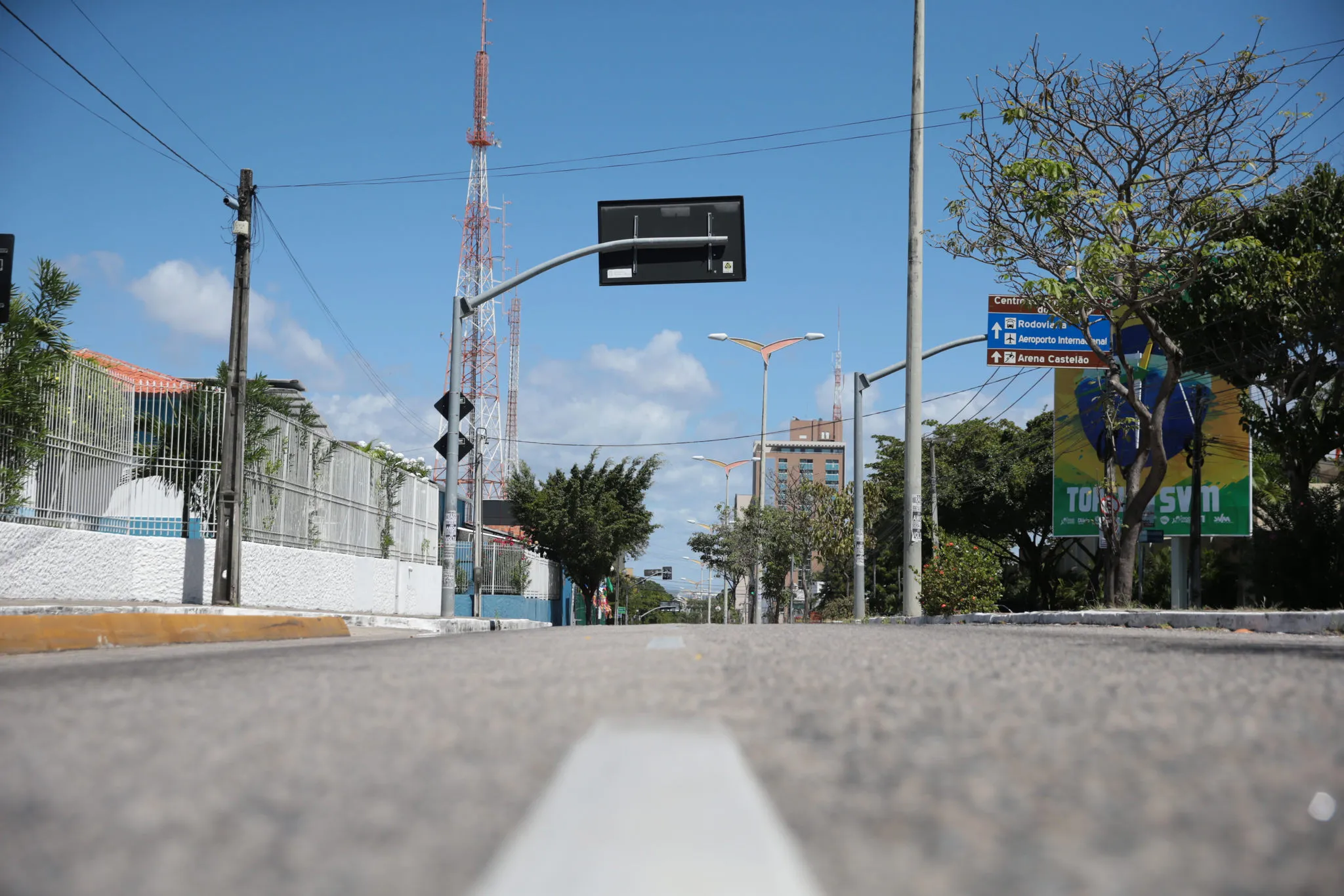 Av. Desembargador Moreira vazia na Copa do Mundo de 2018, em horário do jogo do Brasil