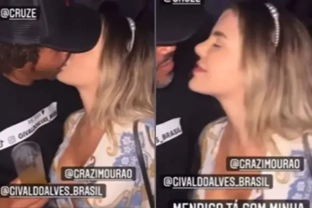 Imagem da notícia: Influencer Grazi Mourão publica vídeo beijando 'mendigo' Givaldo e recebe críticas: 'inacreditável'
