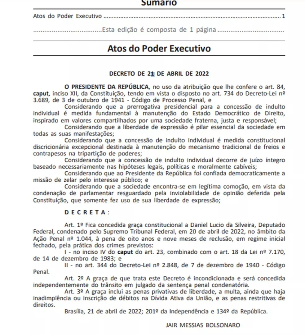 Leia o decreto