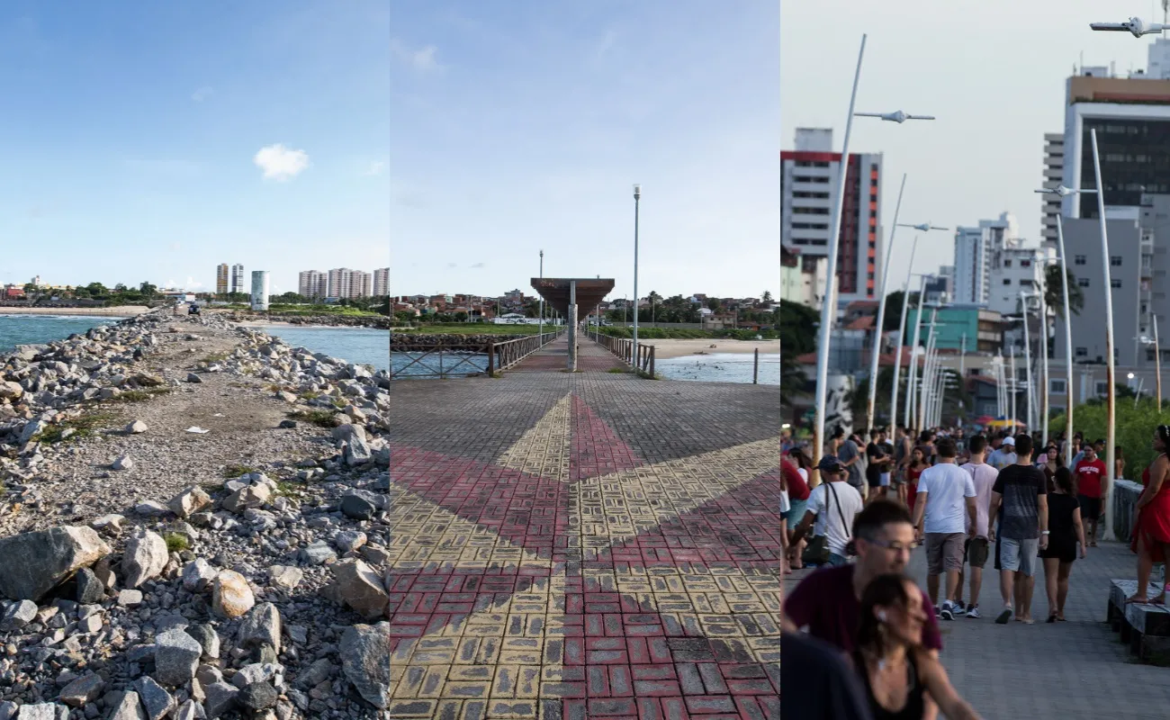 Espigões do Pirambu, do Cristo Redentor e do Meireles: diferenças vão da estrutura à presença de frequentadores.