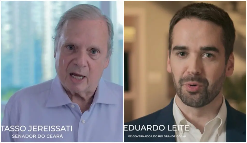 Imagem da notícia: Em propaganda partidária, PSDB compara gestão de Eduardo Leite com a de Tasso Jereissati no Ceará
