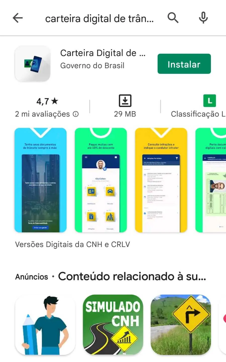 Aplicativo está disponível para Android e IOs