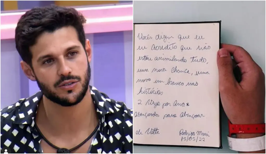 Imagem da notícia: Rodrigo Mussi publica carta escrita à mão pela 1ª vez após acidente: 'sou um milagre'