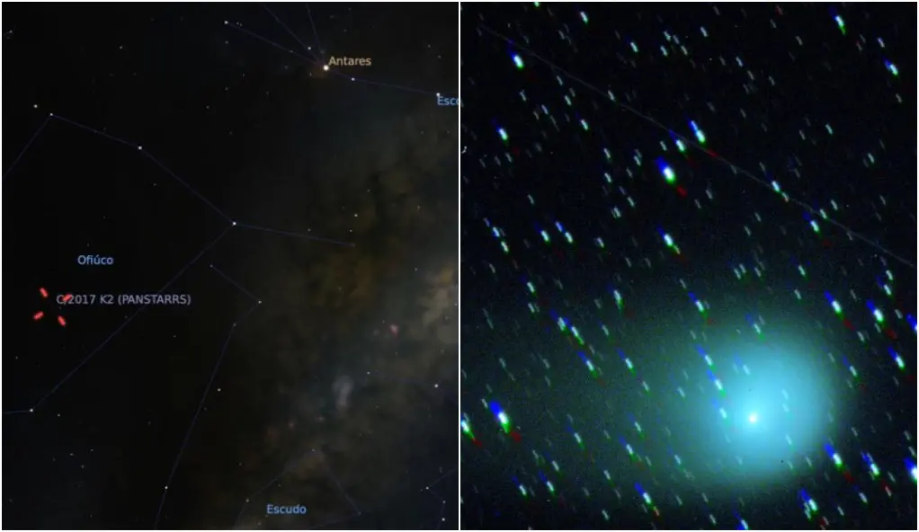 Imagem da notícia: Cometa K2 vai passar próximo da Terra hoje (14); saiba como assistir