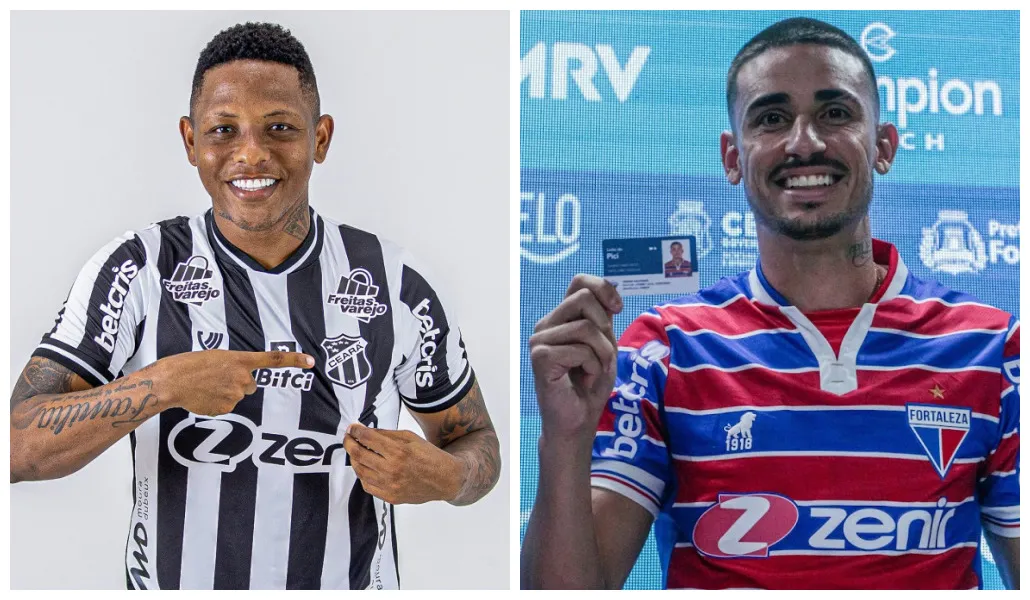 Os atacantes Jhon Vásquez e Thiago Galhardo estão entre as novidades de Ceará e Fortaleza, respectivamente