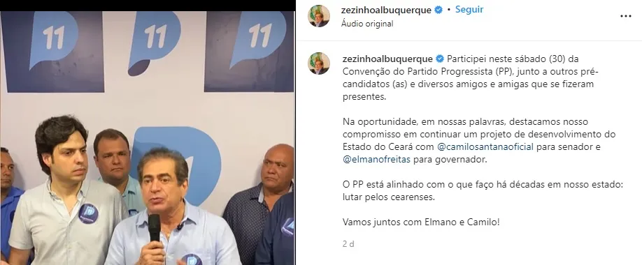 A convenção do PP ocorreu no último fim de semana