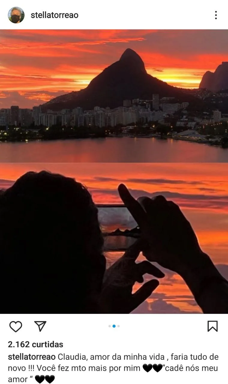 Stella escreveu sobre história de amor com atriz