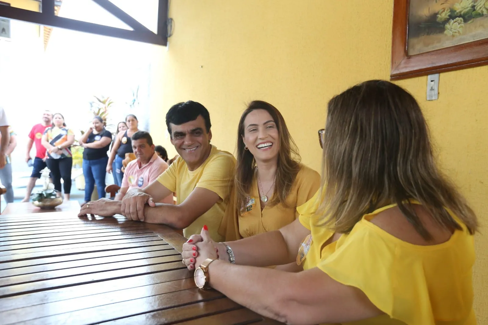 Érika Amorim em atividade de campanha