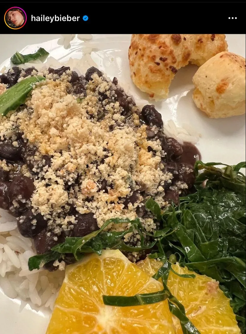A modelo ama brigadeiro e feijoada.