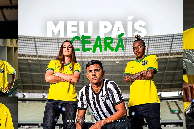 Imagem da notícia: Ceará lança camisa em alusão à Copa do Mundo; veja detalhes