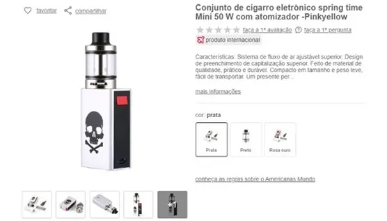 A comercialização era feita no marketplace da Americanas