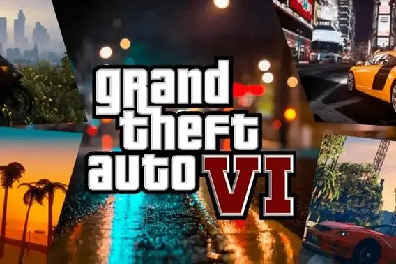 captura de tela de uma imagem do jogo GTA, da Rockstar Games. Na imagem, carros e paisagens de locais pelo mundo