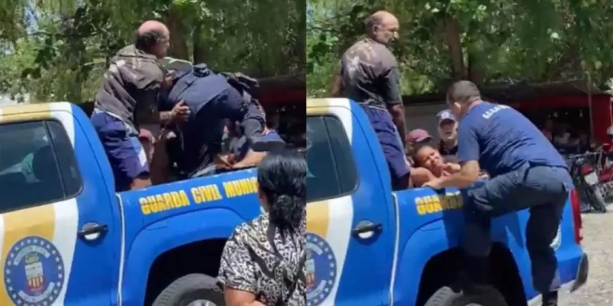 Imagem da notícia: Homem agride e empurra guardas municipais em Camocim durante prisão; veja vídeo