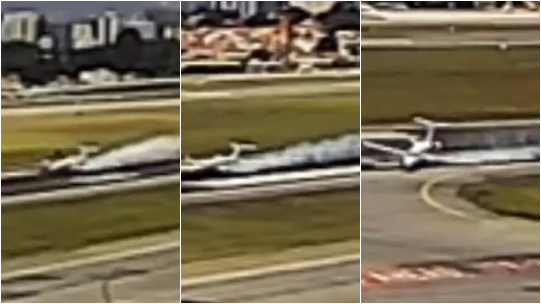 Imagem da notícia: Vídeo mostra avião derrapando e saindo da pista no Aeroporto de Congonhas