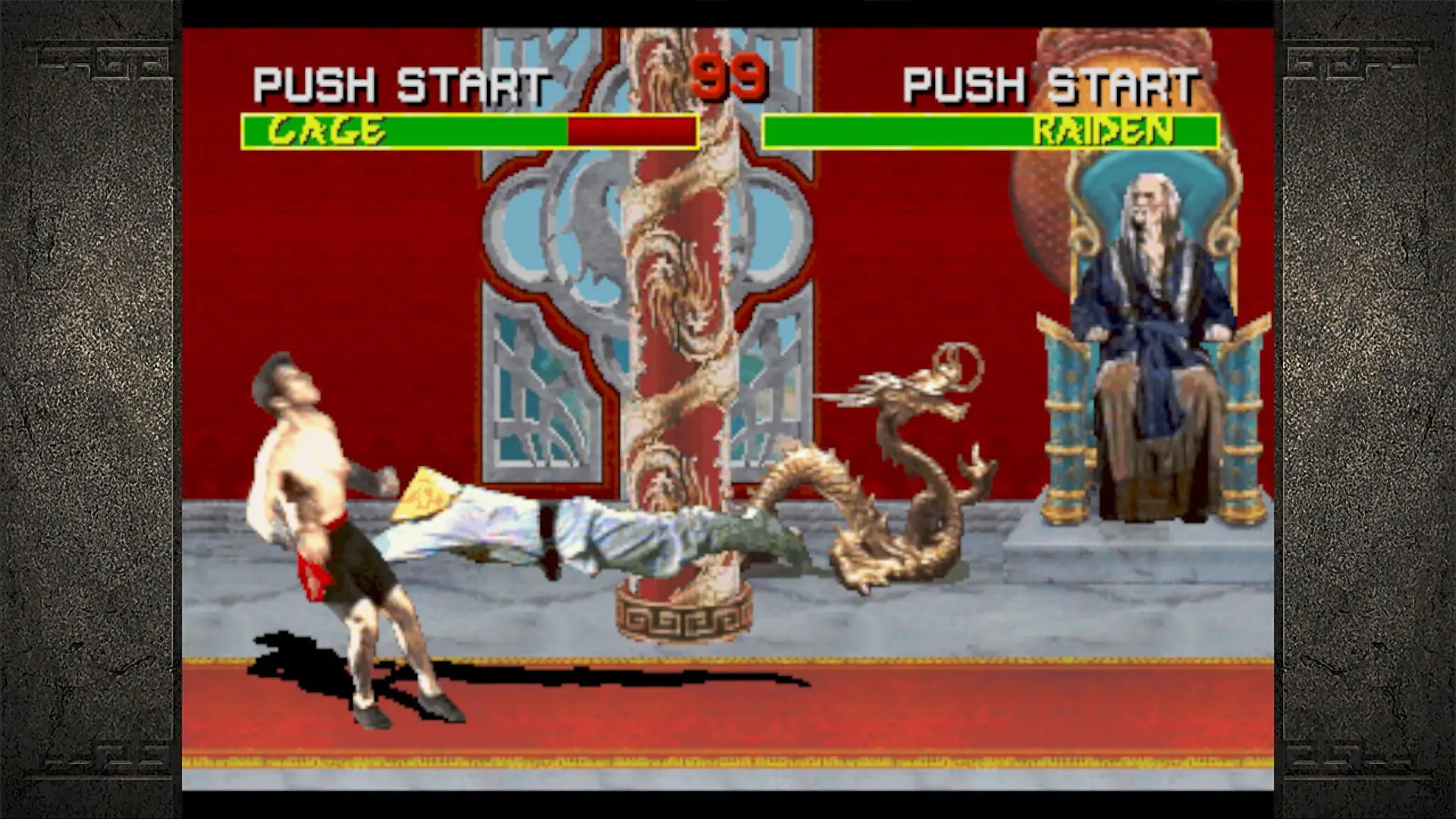 Personagens com Cage e Raiden marcaram game